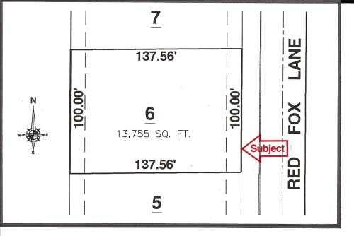 LOT 6 Red Fox Ln., Manitowoc, WI 54220