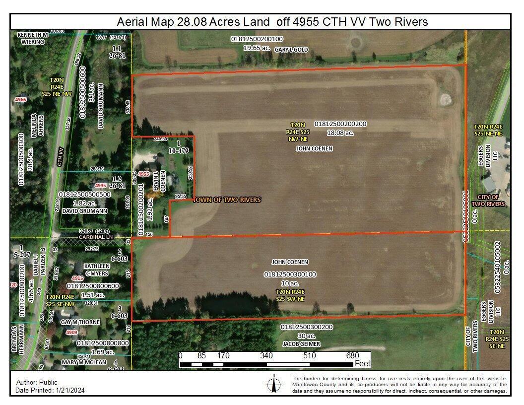 4955 County Highway Vv -, Two Rivers, WI 54241