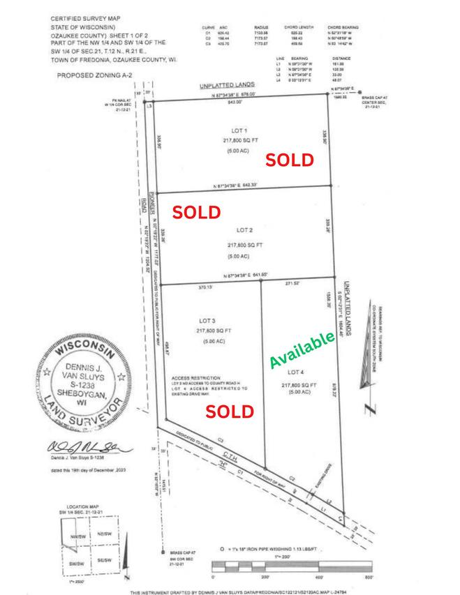 Lt4 Highway H -, Fredonia, WI 53021