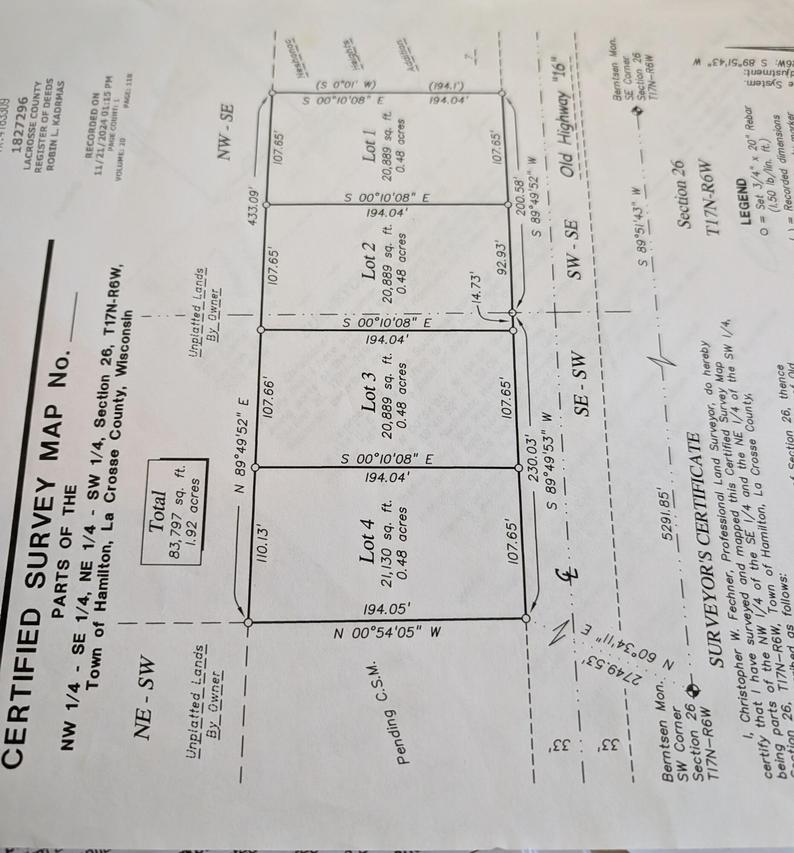 4 Old Hwy 16 -, Hamilton, WI 54669