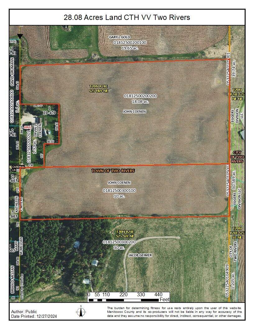 4955 County Highway Vv -, Two Rivers, WI 54241
