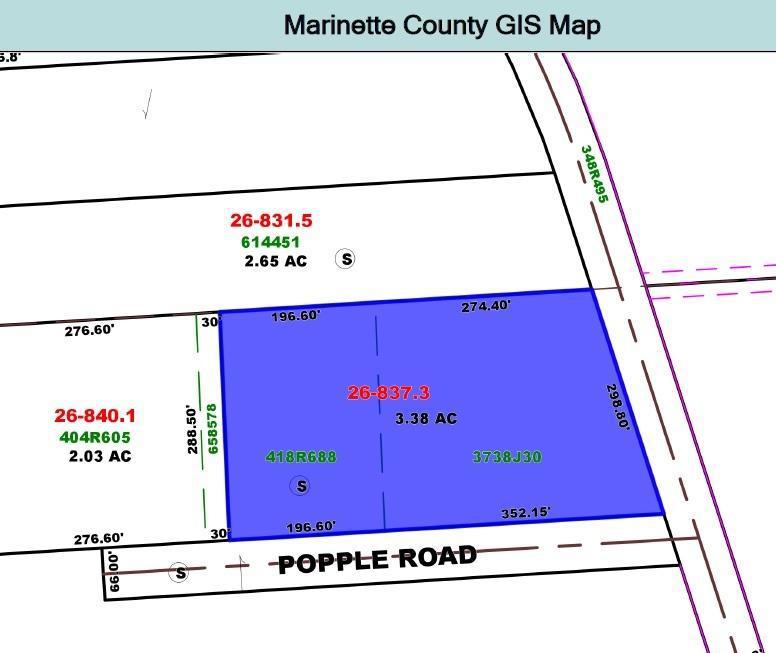 W1960 Popple Rd., Porterfield, WI 54143