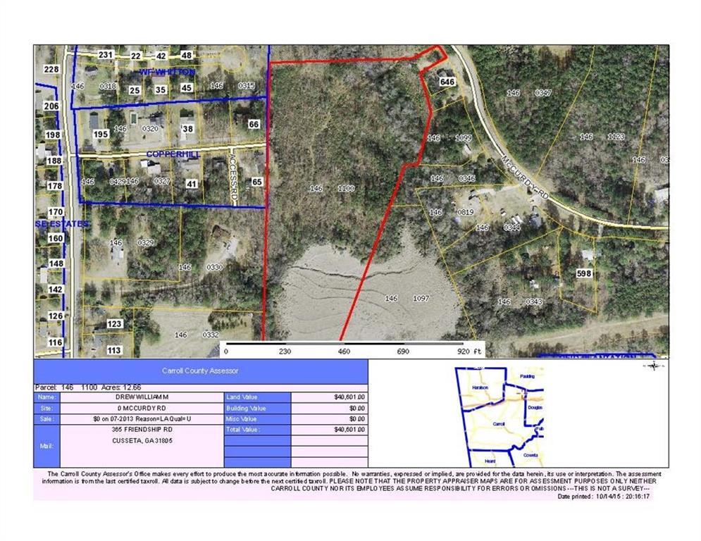 Mccurdy Rd., Villa Rica, GA 30180