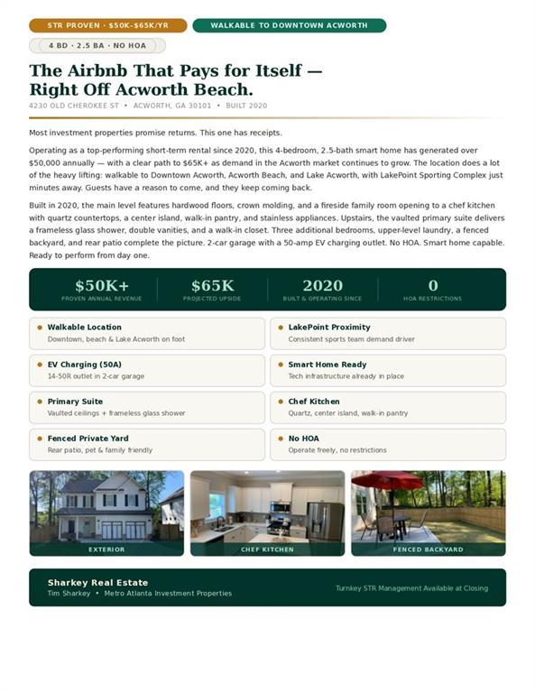 4230 Old Cherokee St., Acworth, GA 30101