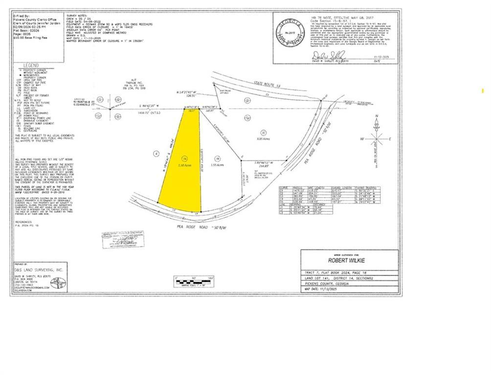 LOT 7A Pea Ridge Rd., Ball Ground, GA 30107