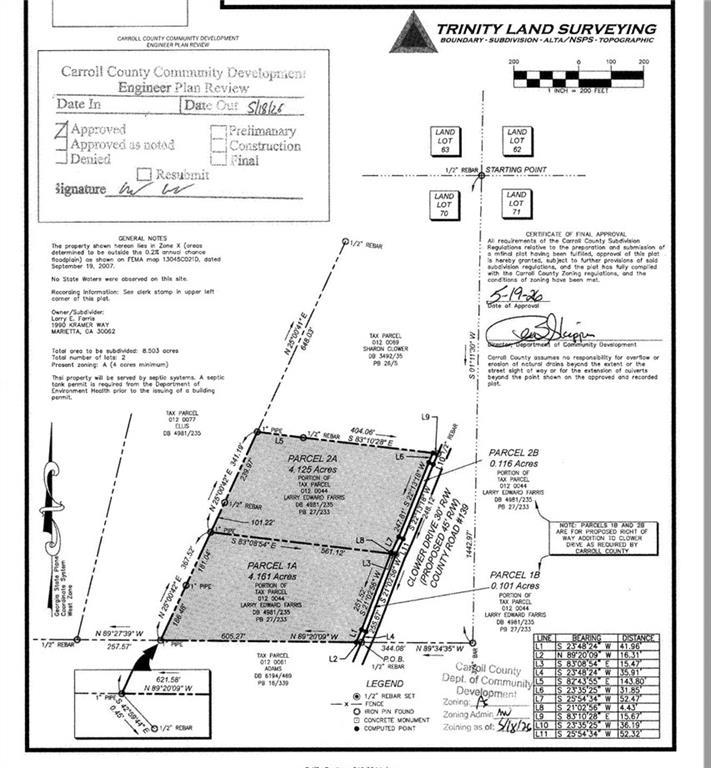 Lot 1a, Bowdon, GA 30108