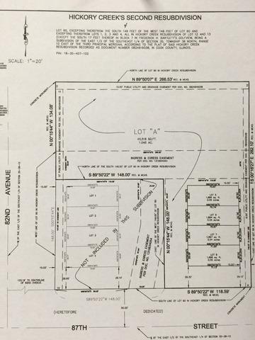 Lot A Hickory Creek Subdivison, Hickory Hills, IL 60457