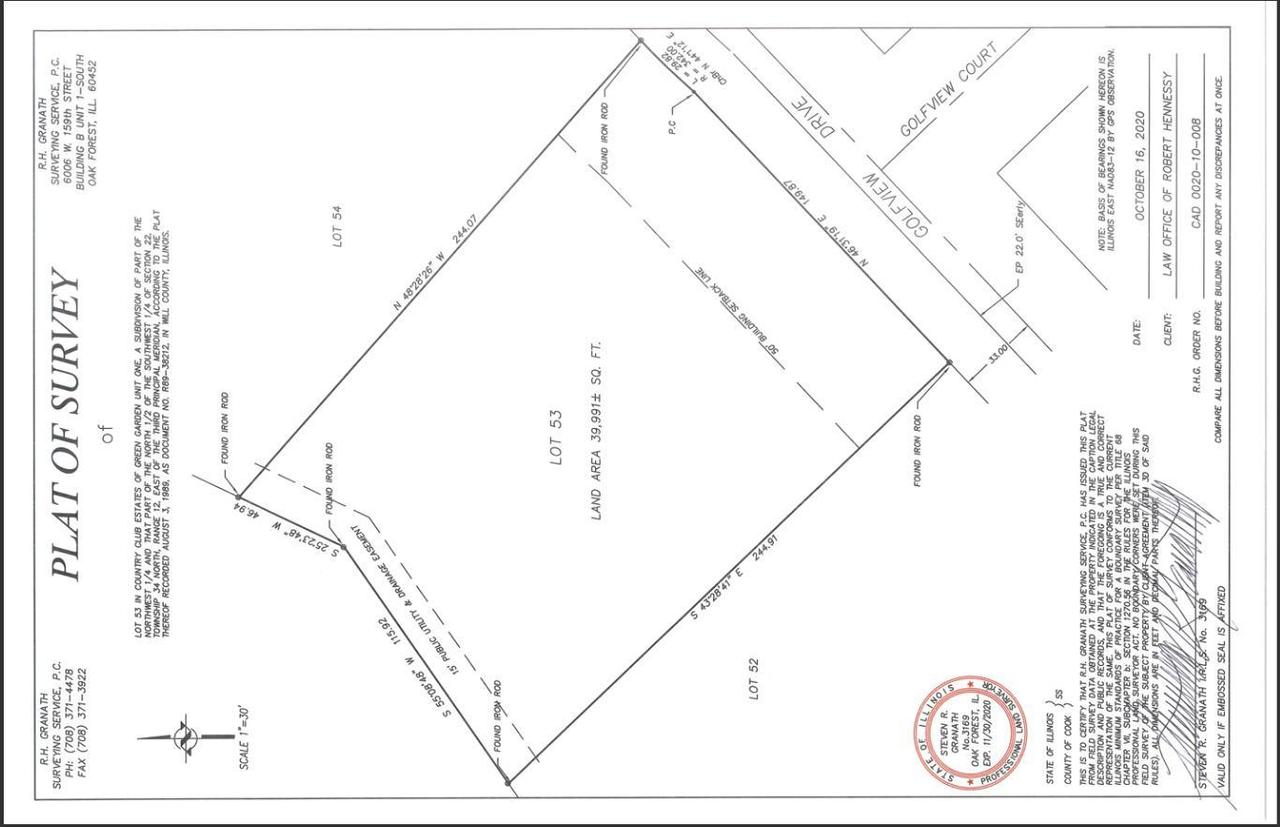 Lot 53 Golfview Dr., Frankfort, IL 60423