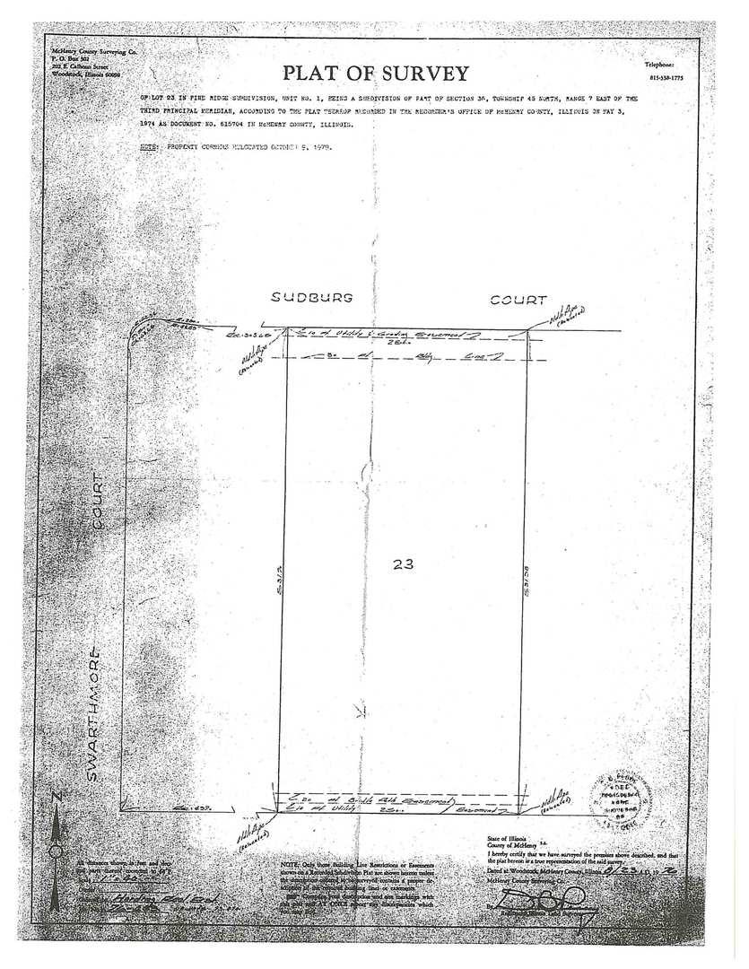 Lot 23 Sudburg Ct., Bull Valley, IL 60098