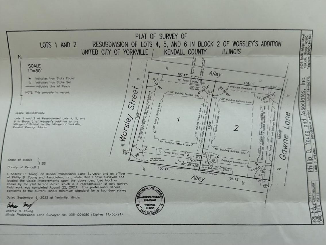 Lot 1 Worsley St., Yorkville, IL 60560