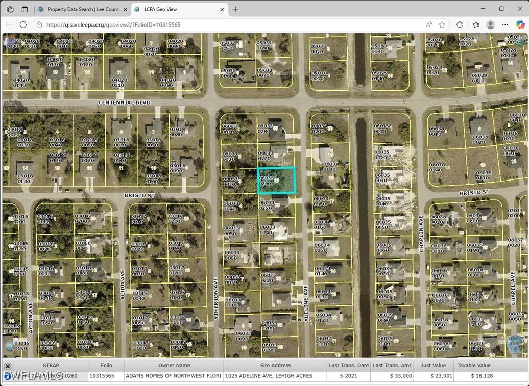 1025 Adeline Ave., Lehigh Acres, FL 33971