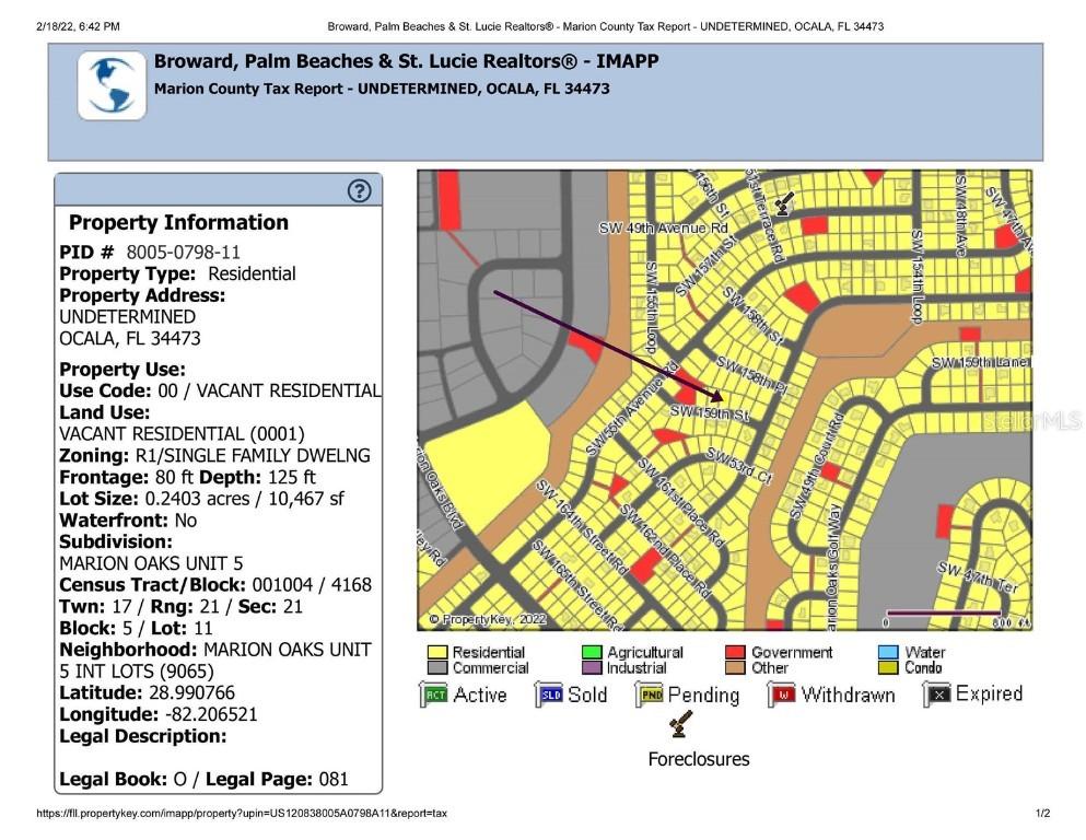 SW 159 St., Ocala, FL 34473