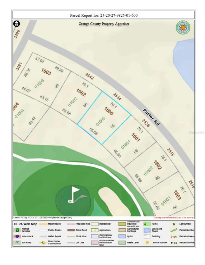2534 Putter Rd. #1600, Zellwood, FL 32798