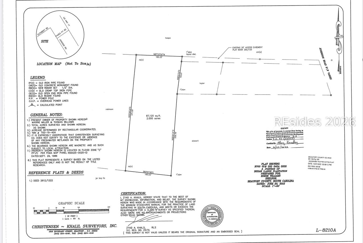 TBD Johnson Rd., Seabrook, SC 29940