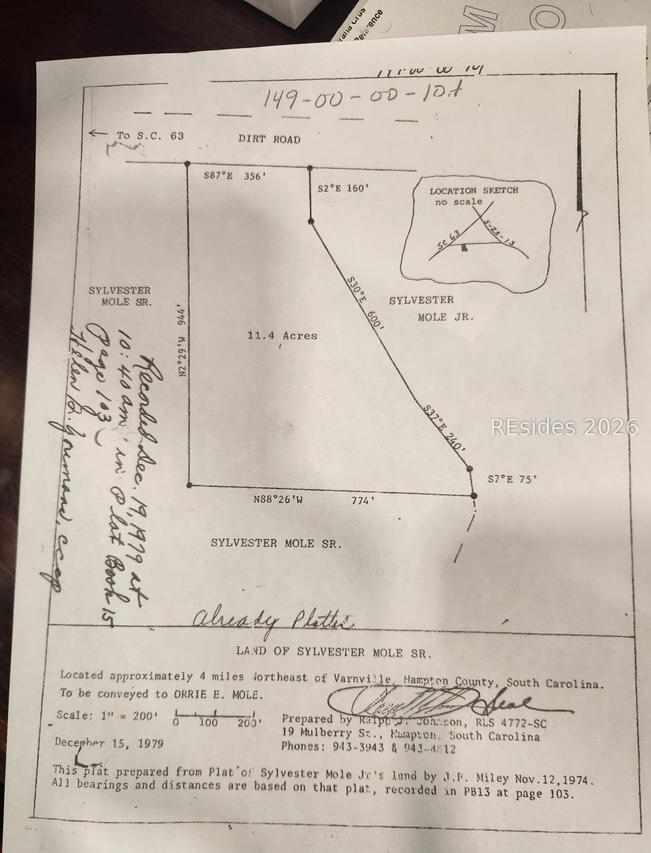 278 Sylvester Rd., Varnville, SC 29944