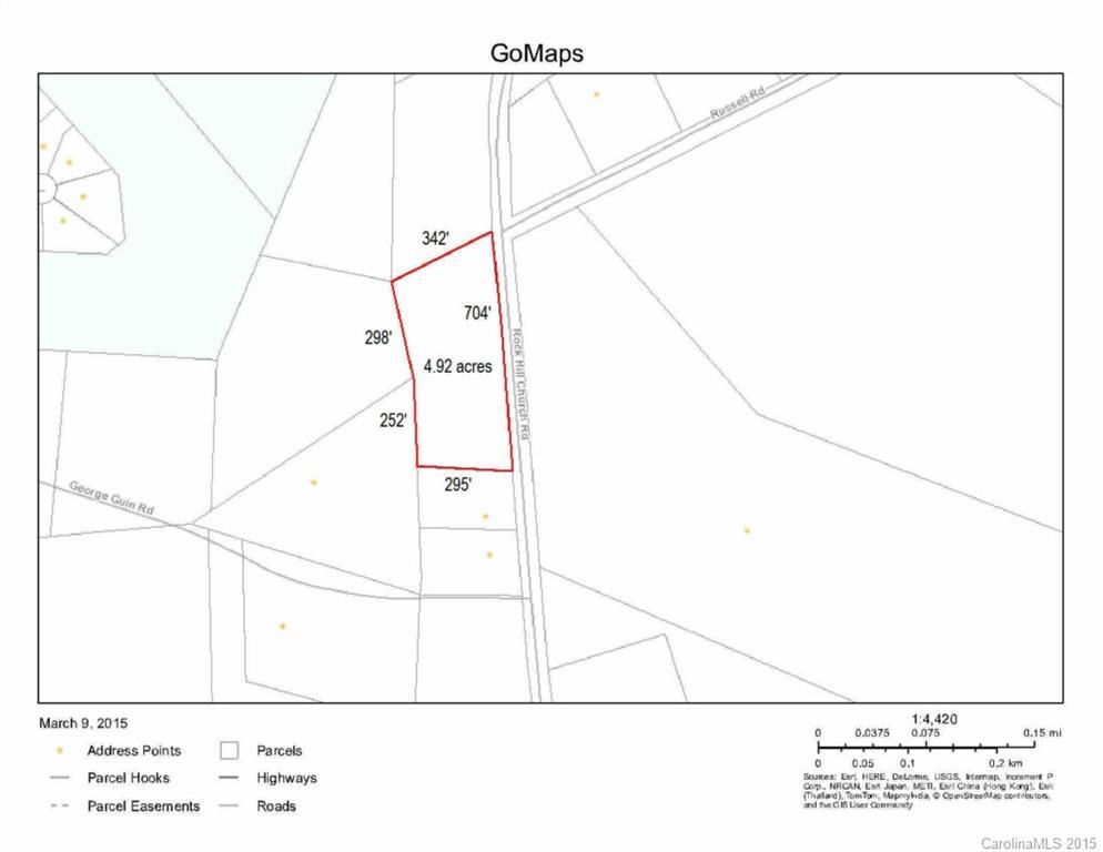 4.92 acres Rock Hill Church Rd., Matthews, NC 28104