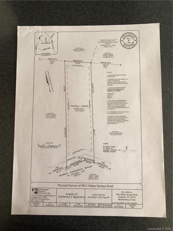 9822 Midas Springs Rd., Huntersville, NC 28078