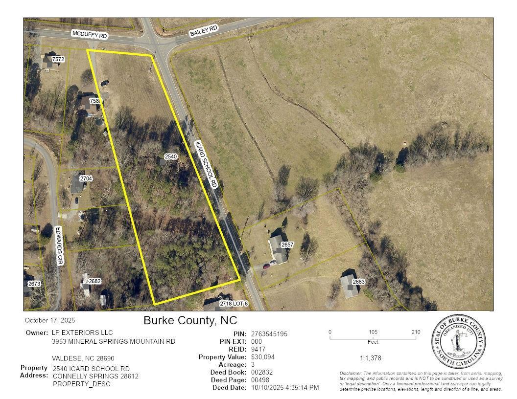 2540 Icard School Rd., Connelly Springs, NC 28612