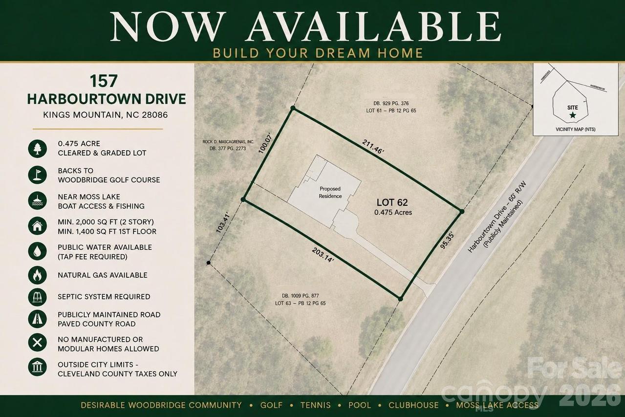 157 Harbourtown Dr., Kings Mountain, NC 28086