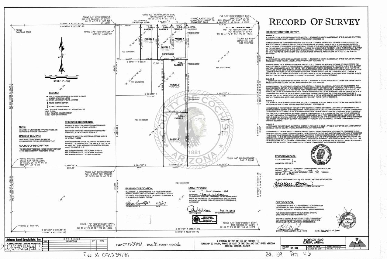 4.25 AC Thompson Rd. #A, Elfrida, AZ 85610