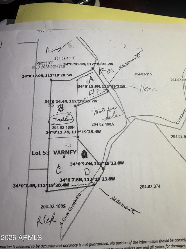 37750 S Cow Creek Rd. #Parcel A C D, Morristown, AZ 85342