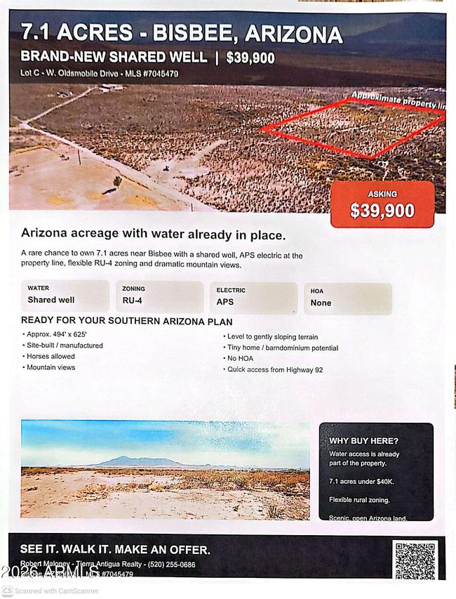 7.1 acres Lot C W. Oldsmobile Dr. #2B, Bisbee, AZ 85603