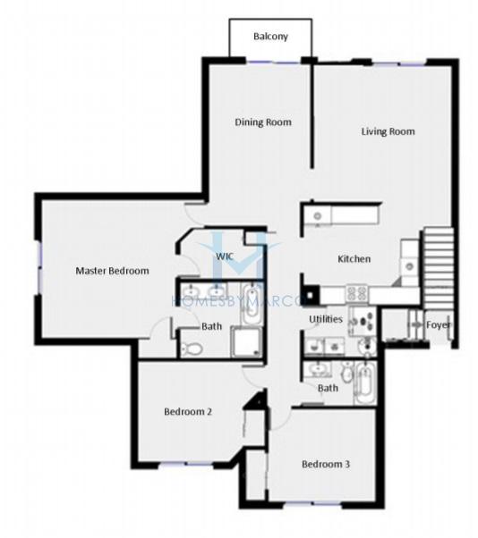 Brighton model in the Shenandoah Townhomes subdivision in