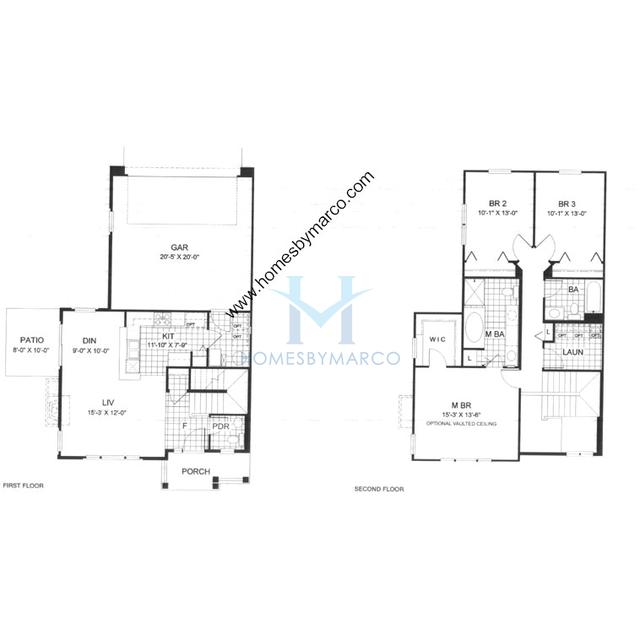 Arlington model in the Greenwood Place subdivision in Arlington Heights, IL