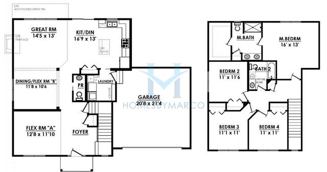 Fairfield model in the Highland Woods subdivision in Elgin, IL