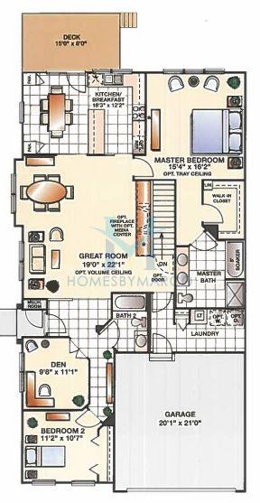 Regent II model in the Hampton Park subdivision in Naperville, IL