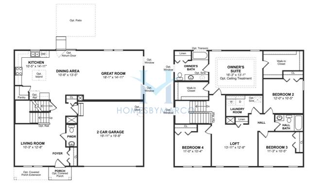 Photos of the Colton model in the Churchill Farms in Plano, IL