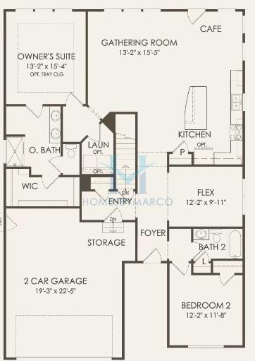 Abbeyville model in the Winding Creek subdivision in Batavia, IL