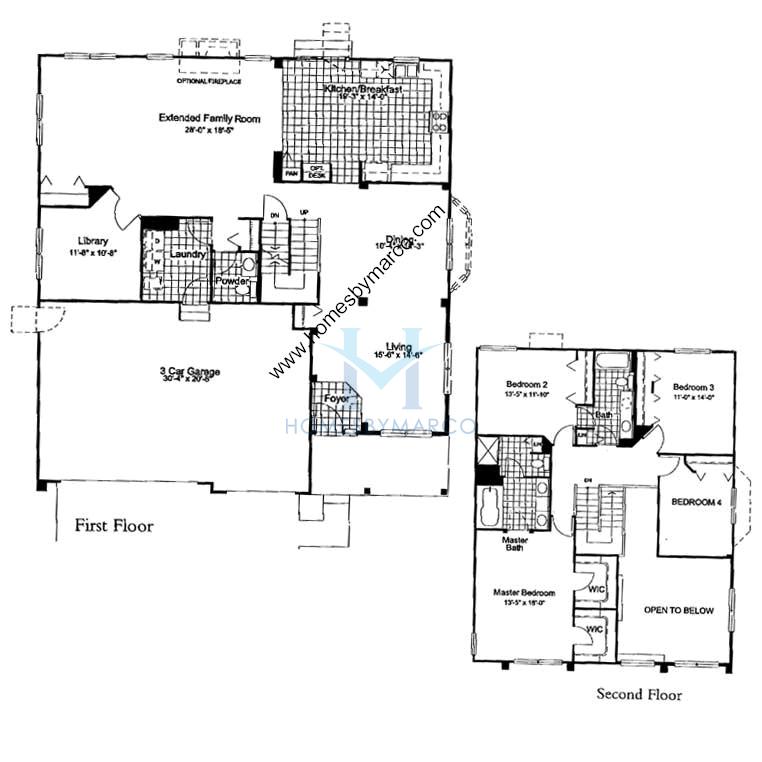 Plan406 model in the Concord at Meadowbrook subdivision in Lake in the