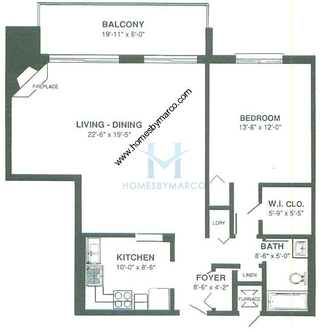 Unit 1 model in the Laurel Square building in Highland Park, IL