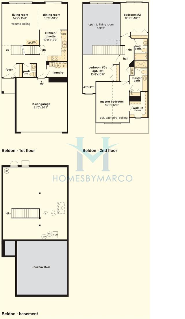 Beldon model in the Kingston Hills subdivision in Homer Glen, IL