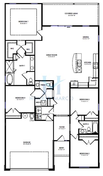 Lantana model in Buchanan Trails, Newberry, FL, built by D.R. Horton
