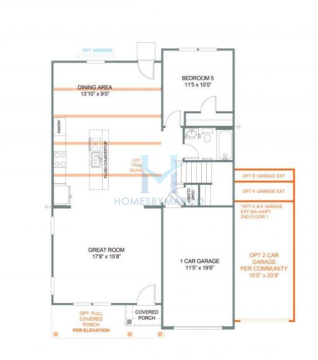 Hudson model in Mallard Pointe, Kannapolis, NC, built by True Homes