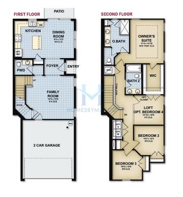 Photos of the Lincoln model in the Liberty Station Townhomes subdivision in Orange City, FL