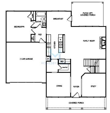 Lakehurst model in River Station, Monroe, GA, built by My Home Communities