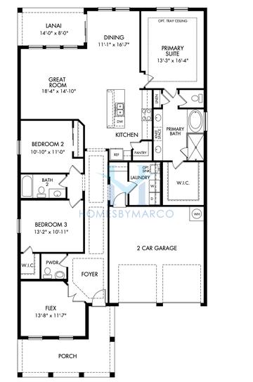 Alcott II model in Silverleaf Reserve at Hamlin, Winter Garden, FL, built by Meritage Homes