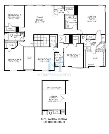 Kerrville model in Mcallister Landing, Winter Garden, FL, built by Meritage Homes