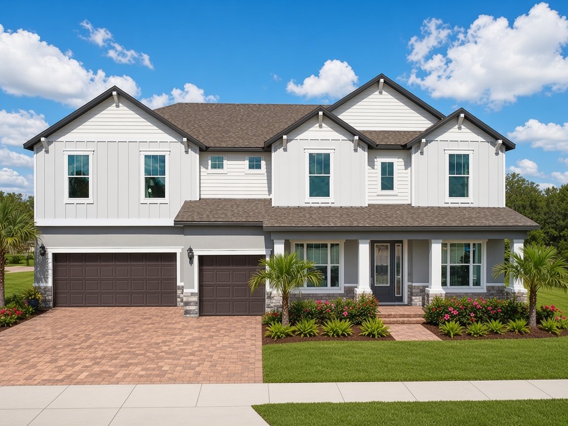 Kerrville II model in The Preserve at Hawks Crest, Winter Park, FL, built by Meritage Homes