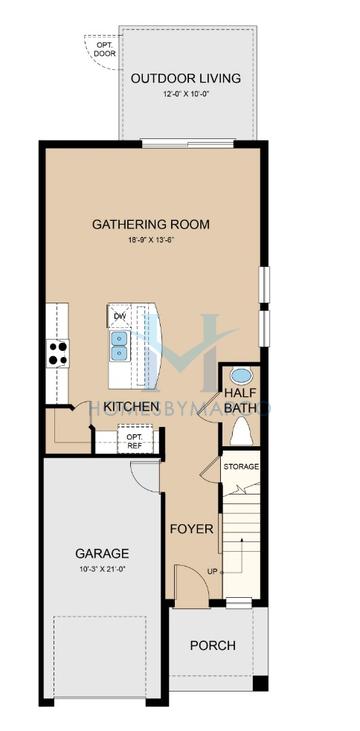 Photos of the Marigold model in the Big Sky Townhomes subdivision in Kissimmee, FL