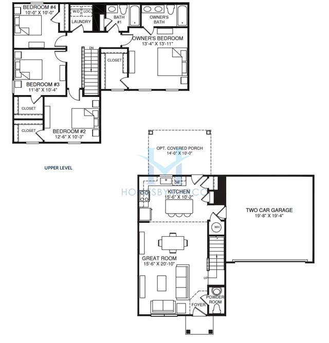 Birch model in Creekside Grove, Charlotte, NC, built by Ryan Homes