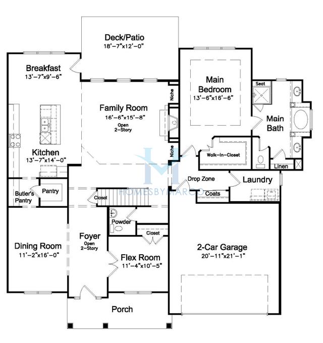 Photos of the Providence model in the Olde Homestead subdivision in Concord, NC