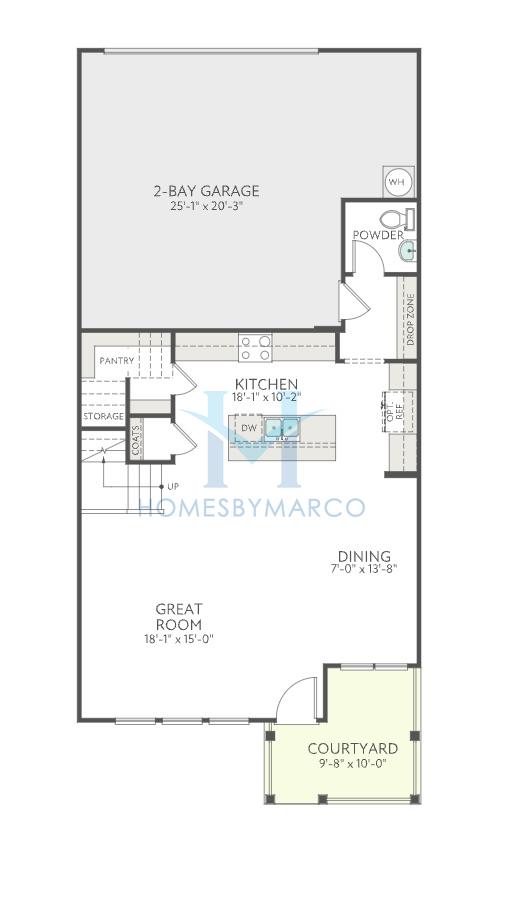 Photos of the Plan 2 model in the Trellis at the Commons subdivision in Charlotte, NC
