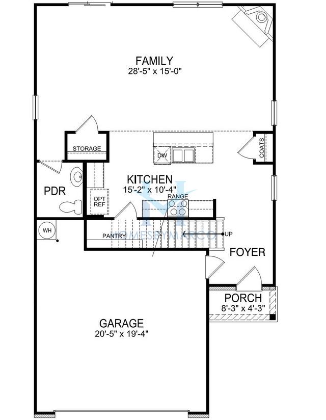 Elston model in Trinity at Northlake, Charlotte, NC, built by D.R. Horton