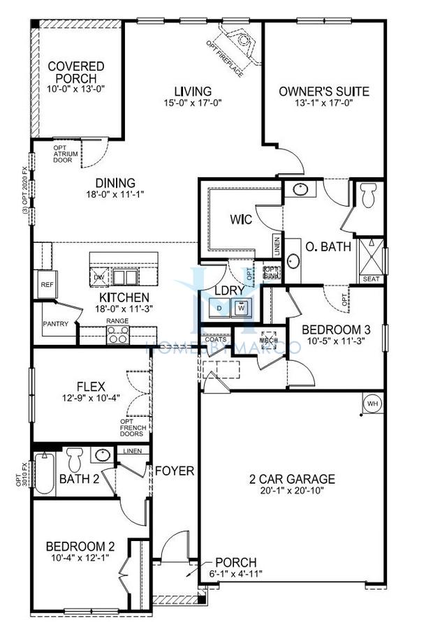 Photos of the Dover model in the Wildbrook subdivision in Denver, NC