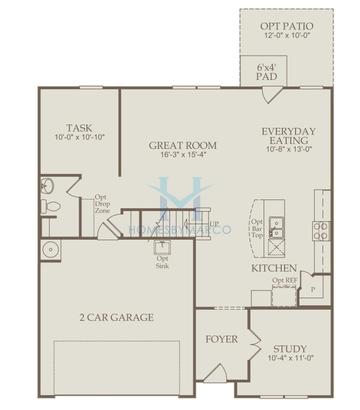 Photos of the Hampton model in the Briar Creek subdivision in Atlanta, GA