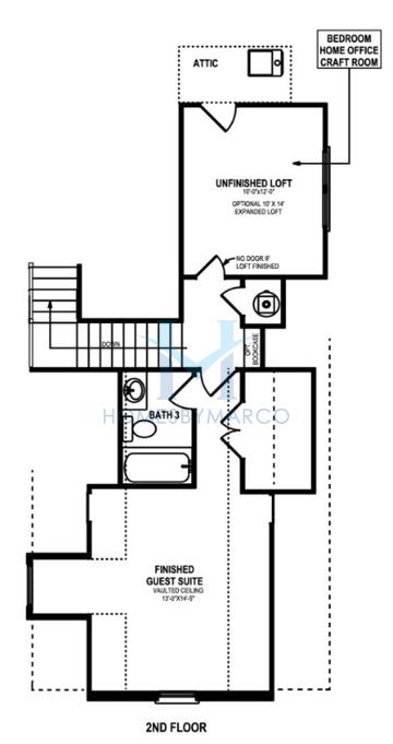 Newport model in Villas at Presley Lake, Woodstock, GA, built by O'Dwyer Homes